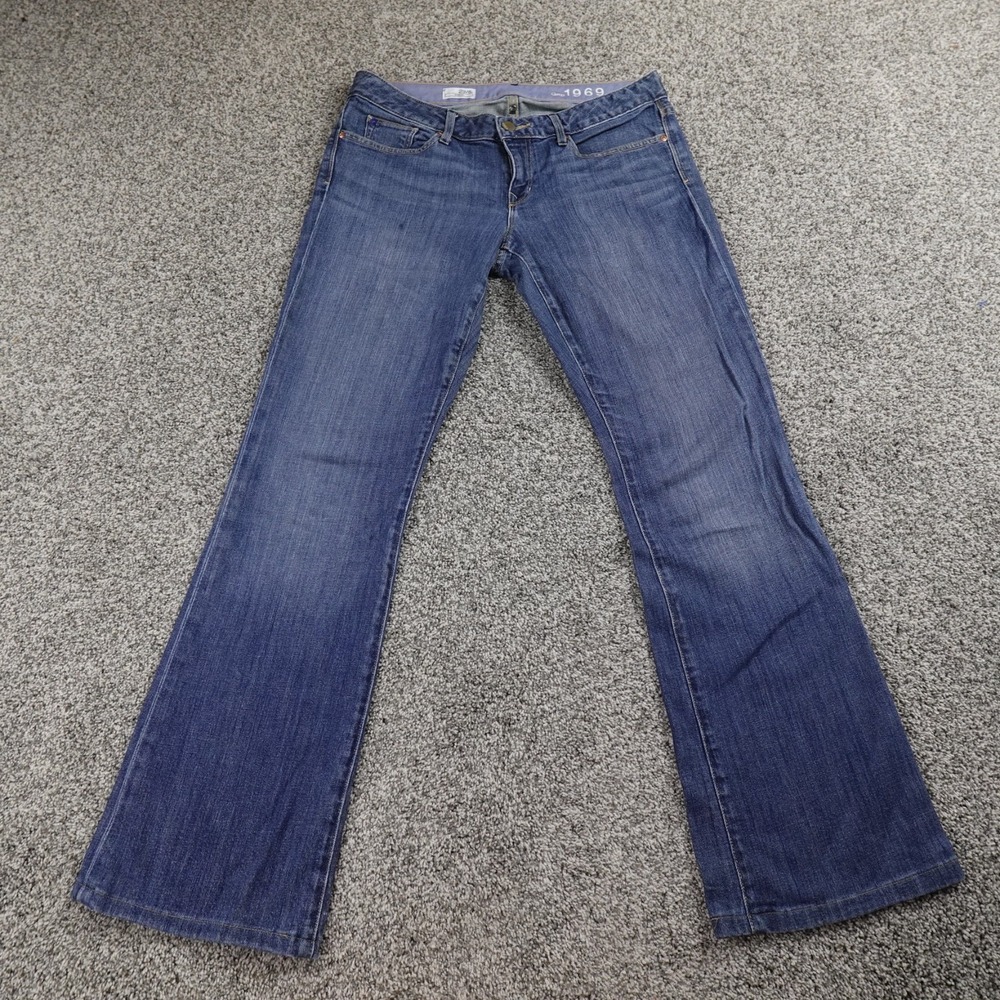 Gap Jeans Womens 29 Dark Blue Denim Pants 1969 Low Rise Boot Flare Stretch Flex